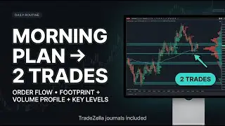 My Daily Trade Routine: Morning Plan, Daily Journal +2 Trades (NT Footprint)  2026-01-05