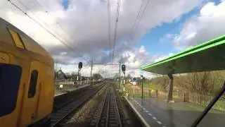 A train driver's view: Amsterdam CS - Zandvoort, DDZ, 14-Jan-2016.