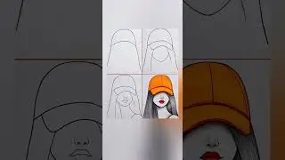how to draw a girl #shortsfeed #art #drawing #easy
