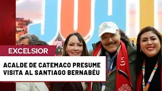 Critican al alcalde de Catemaco por asistir a partido del Real Madrid