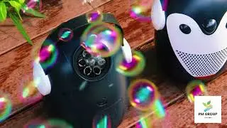 🎈Bubble Machine Portable Automatic Penguin Bubble Blower, Batteries Bubbles Toy for Outdoor