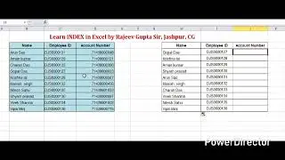 INDEX and MATCH function in Excel #education #knowledge #technology #ai #dataanalysis
