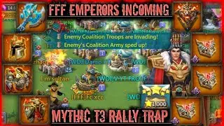 Lords mobile: EMPEROR PAPA INCOMING FFF AND FTF VS MYTHIC T3 RALLY TRAP! NEW DEVASTATING TROOP COMP