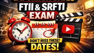 Important dates for FTii itanagar or SRFTi entrance exam | PANKAJ MEENA {PK}