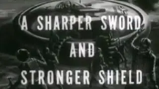 Official Army film, on future weapons (flying saucers) as shields and swords.