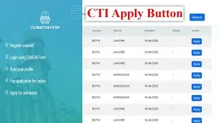 CTI Jobs Online Apply Button Not Shown | CTI Apply Online 2025 | college teaching jobs cti 2025