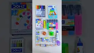 Doms Stationery Collection, clay, highlighter, crayons, eraser, magic colour #doms #stationery #diy