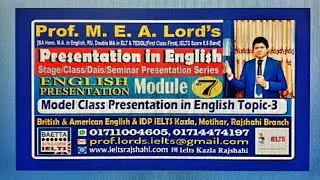 Presentation in English Series Module-7: Class Presentation , Topic: Types of Research / Prof. Lord