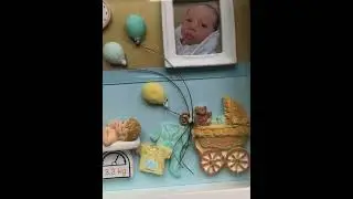 Baby shadow box , custom made #wallart #babyborn #baby #souvenir