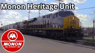 CSX 1897 (MON Heritage Unit) leads CSX M574 through Lawrenceburg IN