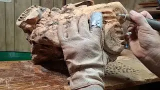 LET'S DREMEL CARVE A COBBLE STONE PATH FOR MY FAIRY VILLAGE