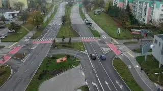 Policyjny dron obserwował zachowanie kierowców w Bydgoszczy