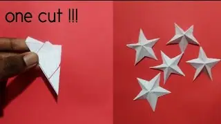 Diy essay paper Star|| only one cut| no glue, no tape| easy craft 