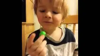 Baby eats warhead sour candy for the first time. Funny Kid video.