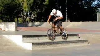 How to Do a 180 to Double Peg Grind | BMX Bike Tricks