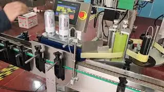 Beer can automatic round bottle labeling machine#automaticlabeler #labeler #labeling #packaging
