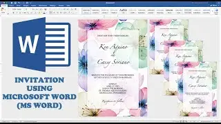 COLORFUL FLOWERS | How to make WEDDING INVITATION in Microsoft Word | Cassy Soriano