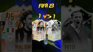 MALDINI VS PETIT in fifa 23!! #shorts #maldini #petit #shapeshifter #futbirthday #icon #fifa23