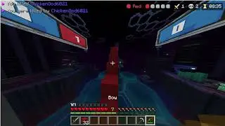 1V1ING SOMEONE ON THE BRIDGE ON MINECRAFT THE HIVE BEDROCK ADITION.