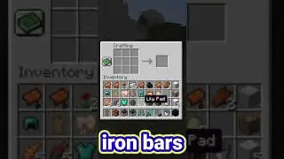 how to make iron bars | basic crafting part 4  #minecraftbasics #minecraft #shorts