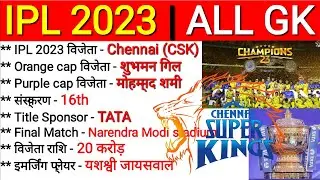 IPL 2023 GK | IPL 2023 Important Questions | Tata Ipl Gk | Sports Current Affairs 2023 | Sports Gk