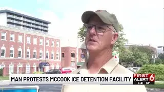 Man protests McCook ICE detention facility