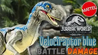 Review da Velociraptor Blue battle damage da Mattel Jurassic world fallen kingdom PT_BR especial 23k