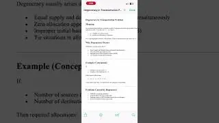 Special Cases in Transportation Problems Part1 Degeneracy