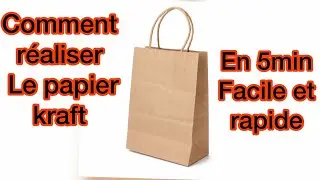 Comment r&eacute;aliser un sac papier en 5min