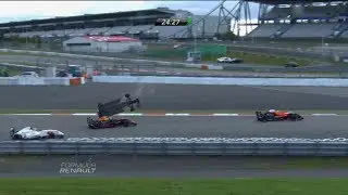 Formula Renault 2.0 NEC 2017. Race 2 N&uuml;rburgring. Thomas Neubauer Crash Flip