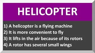 10 Lines about Helicopter | Few Sentences about Helicopter in English
