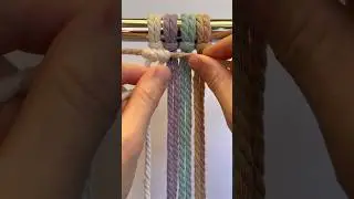 How to Tie a Horizontal Clove Hitch Knot in Macrame #macrametutorial #diymacrame