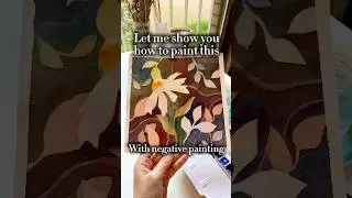 Negative painting in watercolor #watercolorpainting #negativepainting #paintingtechniques
