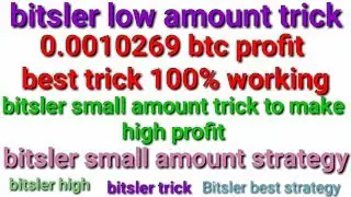 bitsler i make 0.001026 ! no risk bitsler high amount trick working in bitsler low balance strategy