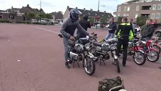 Oldtimer oude brommers toertocht in Lopik 24 06 2018