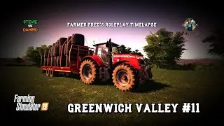 Making & Selling Silage Bales Greenwich Valley EP11 Farmer Fred's Roleplay Timelapse