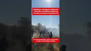 Сирийцы закидали технику камнями подумав, что внутри были военные РФ #сирия #войнавсирии #тартус