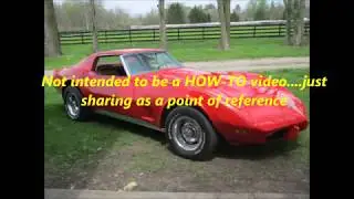 1975 Corvette removing my drive shaft