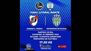 GUARAN&Iacute; ANTONIO FRANCO VS DEFENSORES DE VILELAS//TORNEO REGIONAL AMATEUR-QUINTA RONDA-IDA