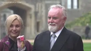Roger Taylor and His Wife Sarina - Picture Taking With His OBE Awards