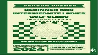 Ladies Golf Clinic Informational Video