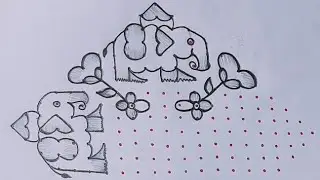 21×1 dotes #யெனுகு ரங்கோலிகள் 🌼 திருவன் ரங்கோலிகள் 🌼#enugu rangolis 🌼 pongal rangolis 🌼 