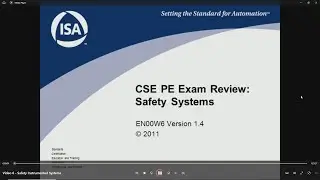 CSE PE Exam - Video 6 of 6 - Safety Instrumented Systems