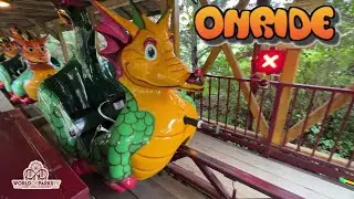 DRACHENBAHN (ONRIDE POV) FamilyPark Neusiedlersee Österreichs größter Freizeitpark Monorail Tretbahn