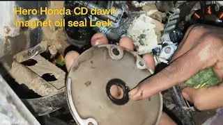 Hero Honda CD dawn magnet oil leak apna auto service all bike repair #bike #automobile #india #yt 