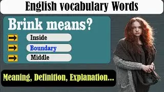 What does Brink mean? | What is Brink? | Blink meaning in English | English Grammar
