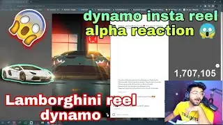DYNAMO INSTA REEL ALPHA REACTION | DYNO LAMBORGHINI REEL | #dynamogaming#bgmi#alphaclasher#viral
