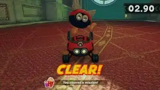 Mario Kart World - Ride the rails out to the theater lobby! (P Switch)
