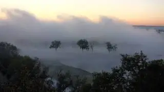 misty sunrise over the missouri river this am