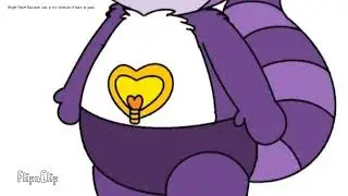 Bright Heart Raccoon's Stomach Closeup